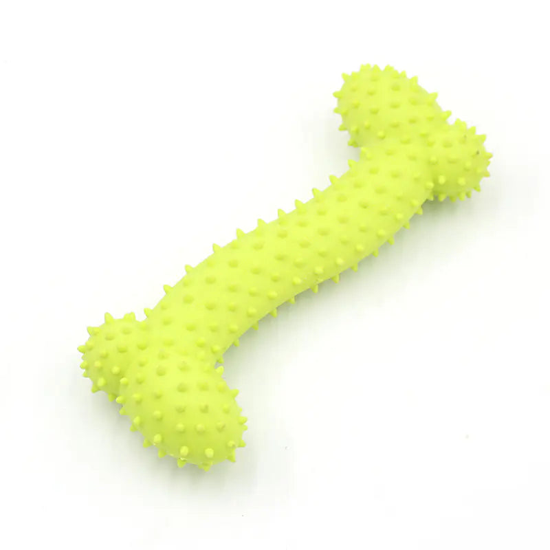 Dog Rubber Bone Chewing Toy for Teeth Cleaning
