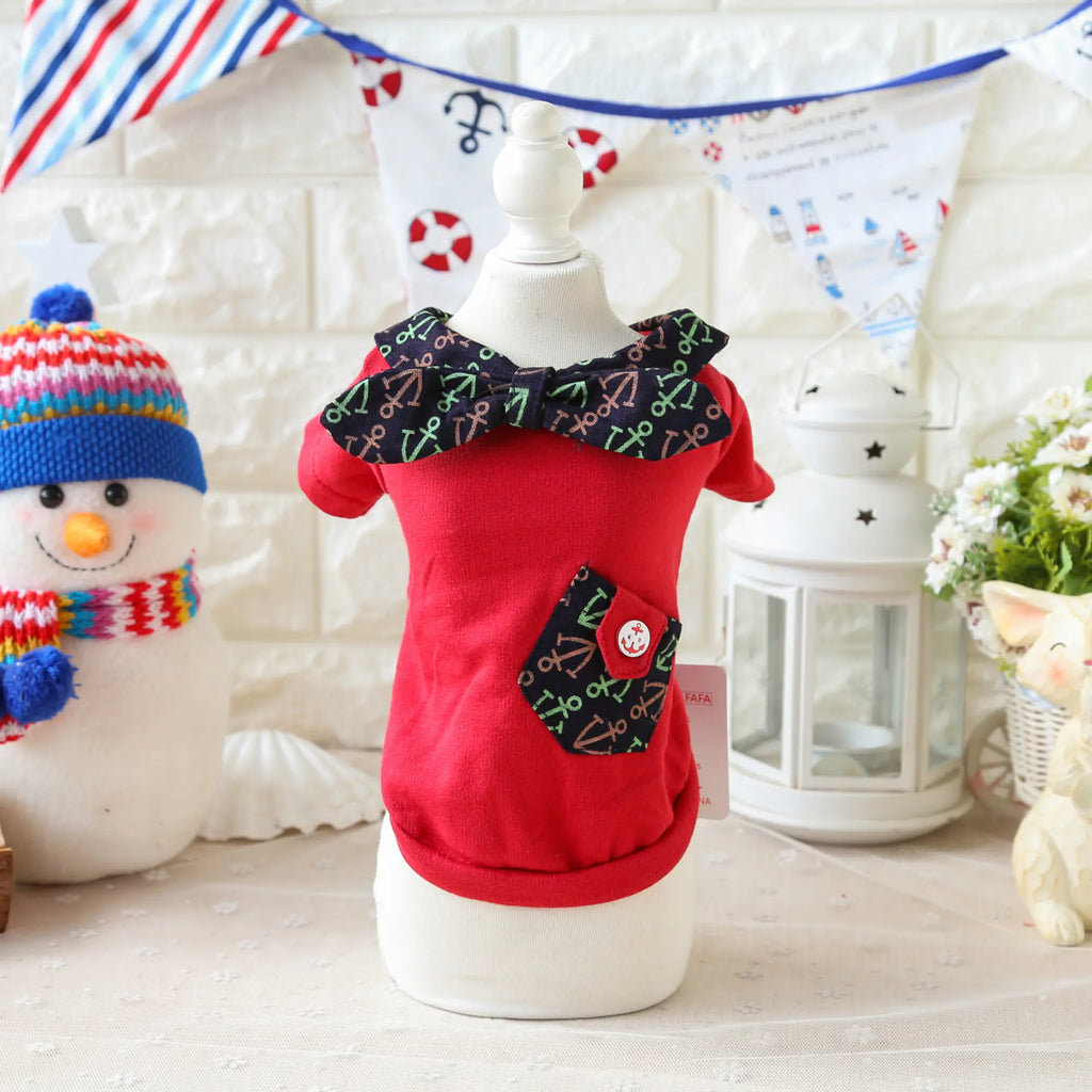 Anchor Pocket Scarf for Two-Legged Dog Apparel