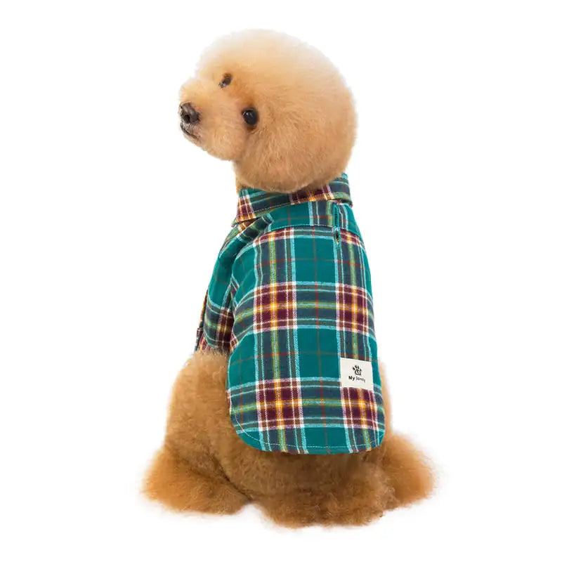 Plaid Shirt for Pets - Stylish Leisure Wear
