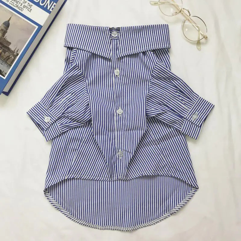 Striped Dress for Cats and Dogs, Pet Clothes for Puppies