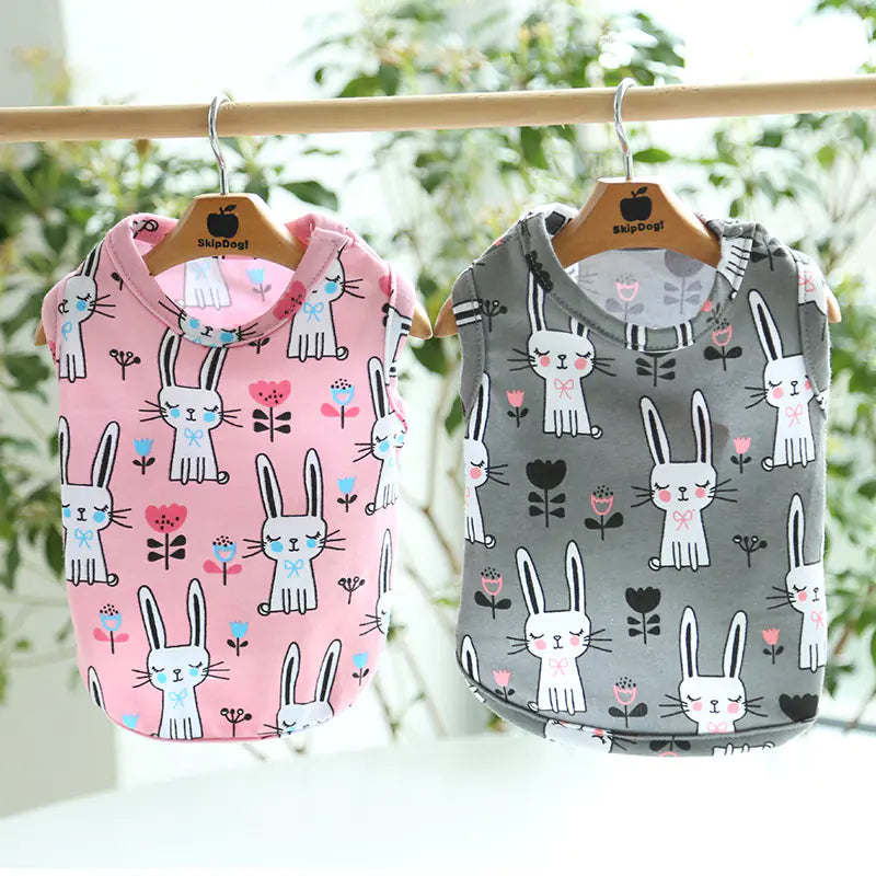 Cute Bunny Cartoon Cotton Vest for Pets