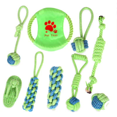 Cotton Rope Dental Chew Toys for Dogs and Cats Set