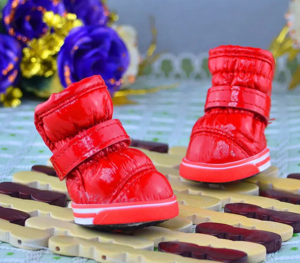 Winter Leather Dog Shoes for Pets