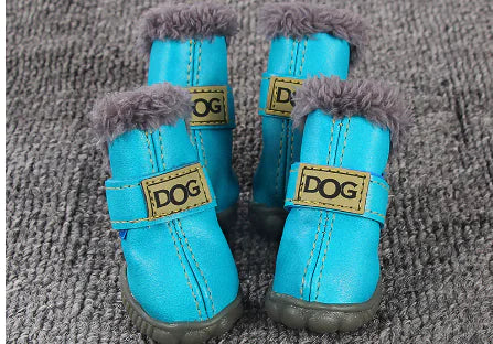 Thick Winter Dog Boots for Pets - Warm Teddy Shoes