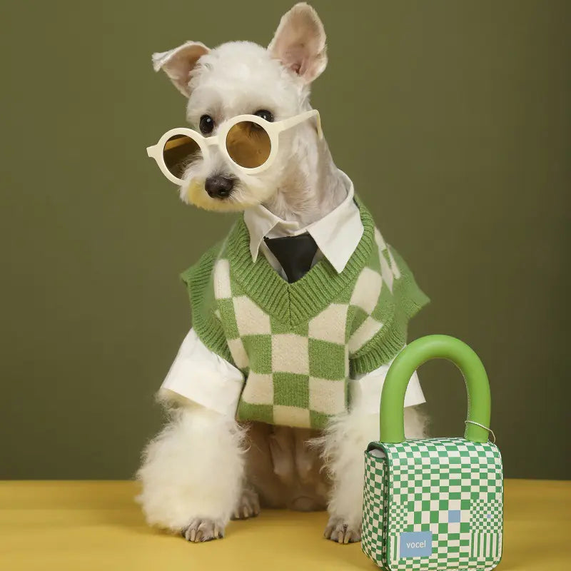 Checkerboard Vest for Pets - Autumn and Winter
