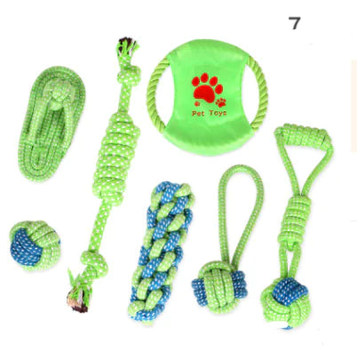 Cotton Rope Dental Chew Toys for Dogs and Cats Set