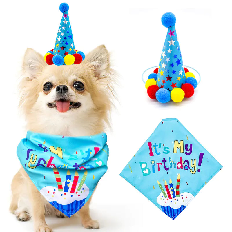 Pet Dog and Cat First Birthday Party Decoration Triangle