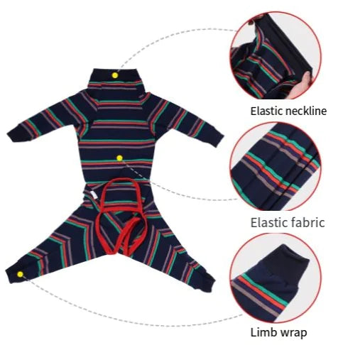 High Elastic Fully Enclosed Dog Pajamas for Comfort