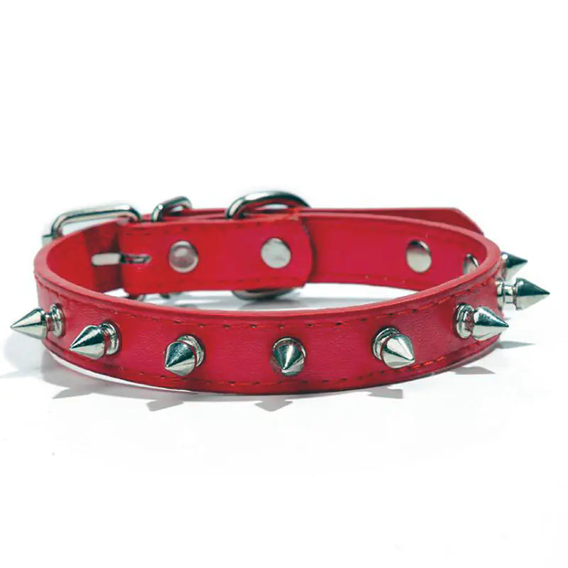 Multicolor PU Leather Dog Collar for Pets