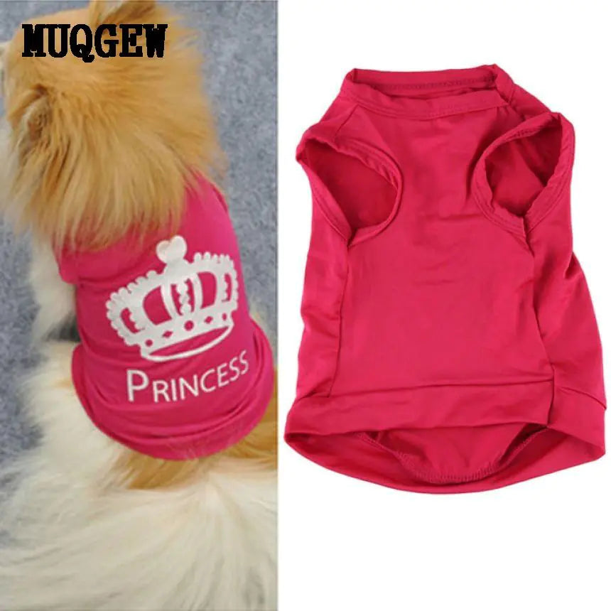 Pet Clothing for Small Dogs - Summer Vest with Crown