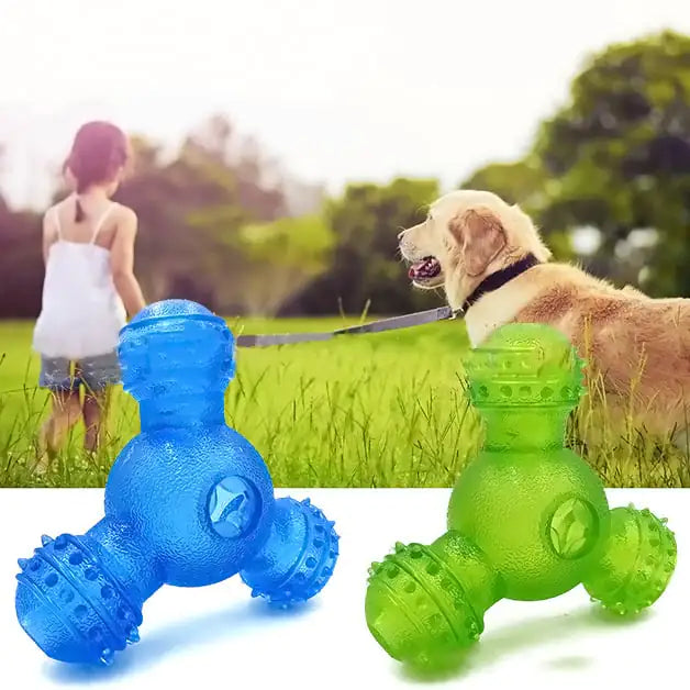 Three-Hole Chewing Toy for Dog Teeth Cleaning