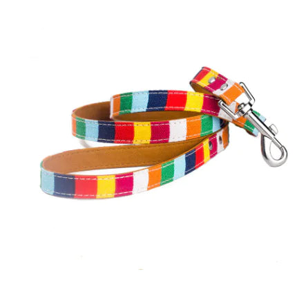 New Colorful Pet Leash - Canvas + PU Material