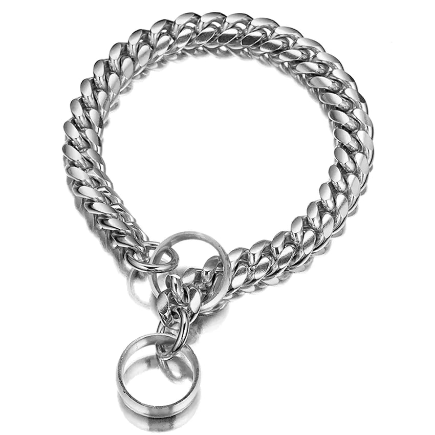 Stainless Steel Titanium Chain Dog Collar