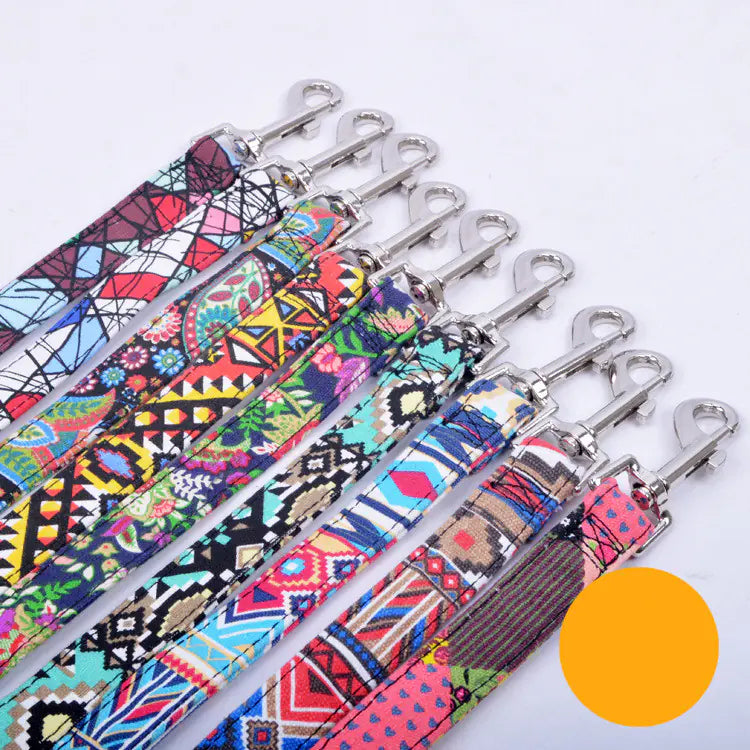 Bohemian Colorful Floral Pet Leash for Dogs
