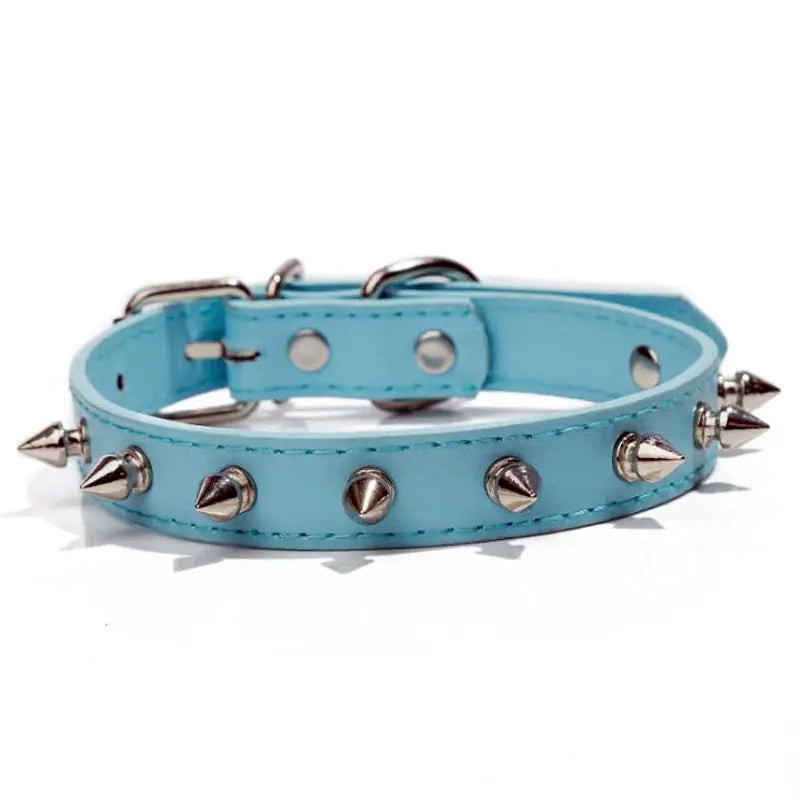 Multicolor PU Leather Dog Collar for Pets