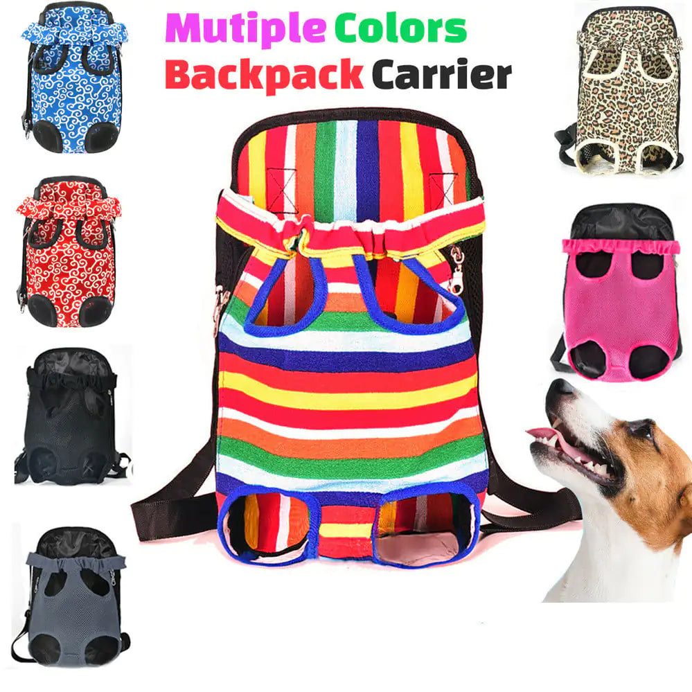 Breathable Portable Canvas Pet Chest Backpack