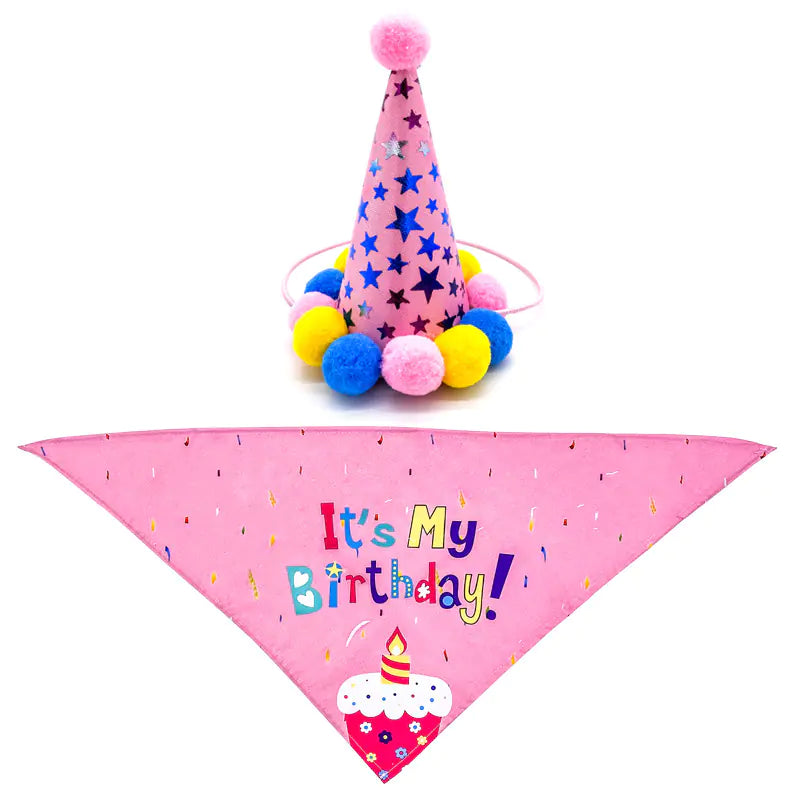 Pet Dog and Cat First Birthday Party Decoration Triangle