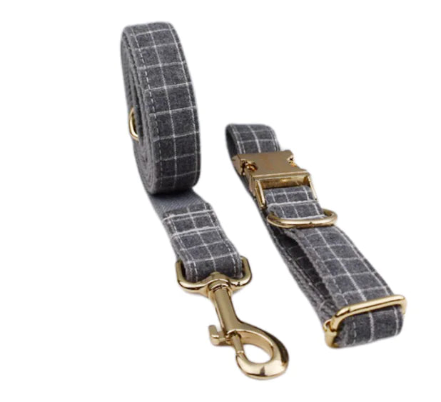 Velvet Pet Collar with Leash Attachment