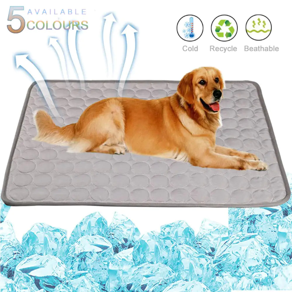 Portable Ice Silk Cooling Pad for Pets in Summer