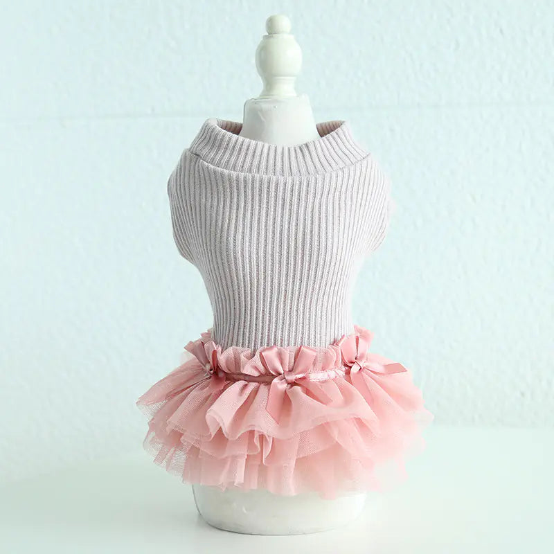 Powder Blue Wool Skirt for Pets