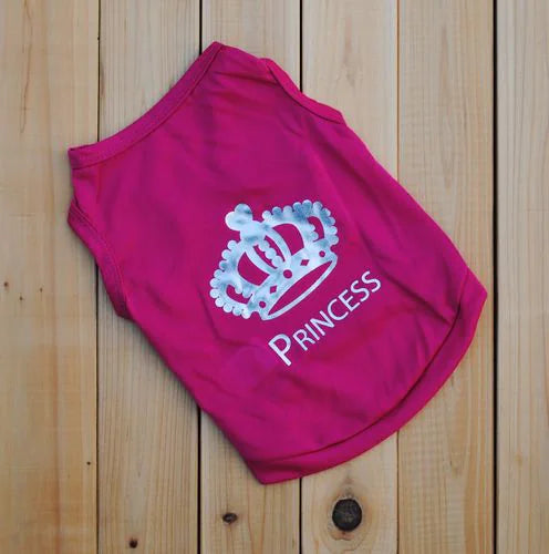 Pet Clothing for Small Dogs - Summer Vest with Crown