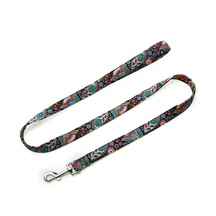 Bohemian Colorful Floral Pet Leash for Dogs