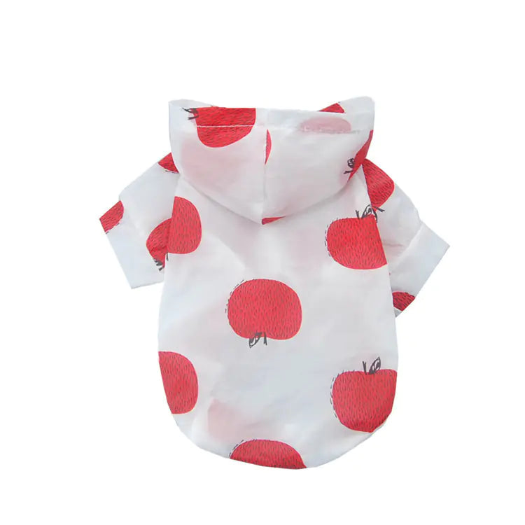 Lightweight Dog Sun Protection Shirt - Breathable Fruit Design