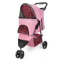 Foldable Outdoor Pet Stroller for Dogs and Cats