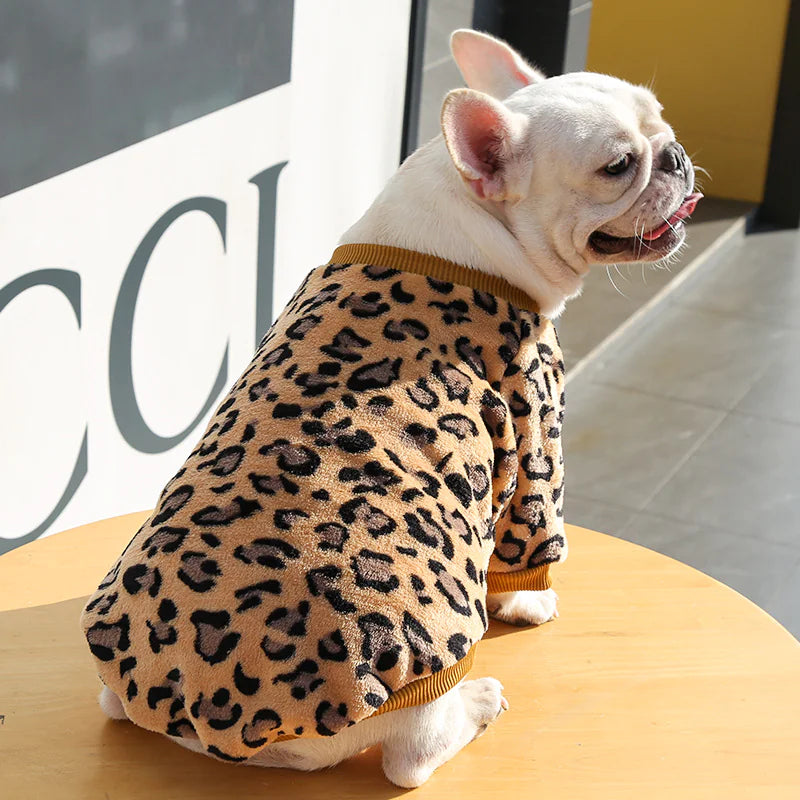 French Plush Pajamas for Pets with Fashion Flair