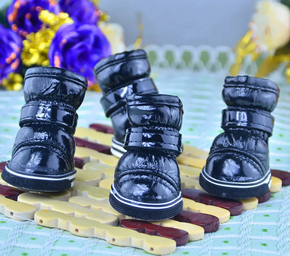 Winter Leather Dog Shoes for Pets