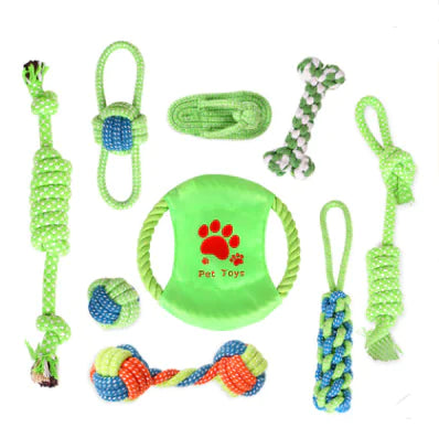 Cotton Rope Dental Chew Toys for Dogs and Cats Set