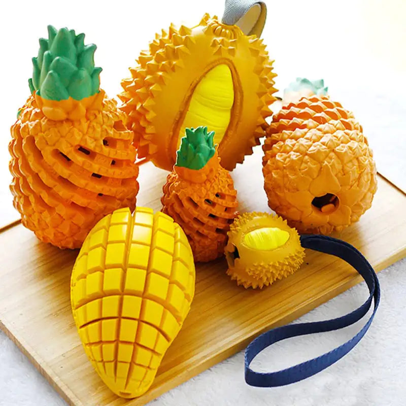 Funny Fruits Shape Dog Toy for Teeth Cleaning Chewing