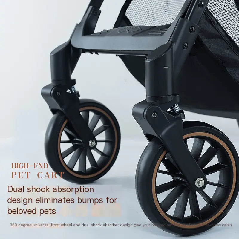 Automatic Folding Pet Stroller for Small Dogs and Cats