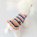 Pet Color Striped Cherry Princess Dress for Pets