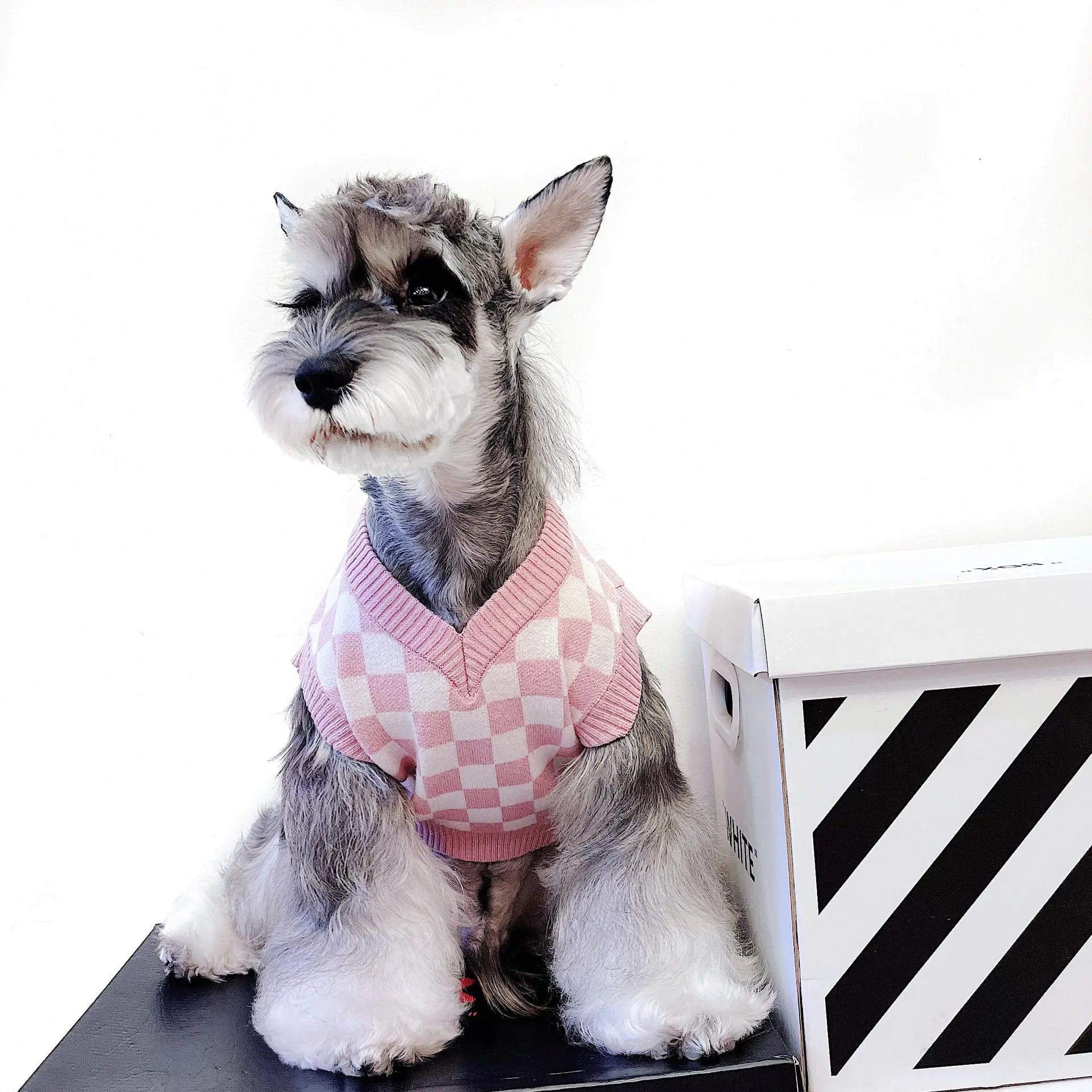 Cute Checkerboard Vest Sweater for Pets