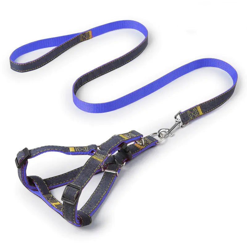Durable Denim Leash for Medium and Small Dogs