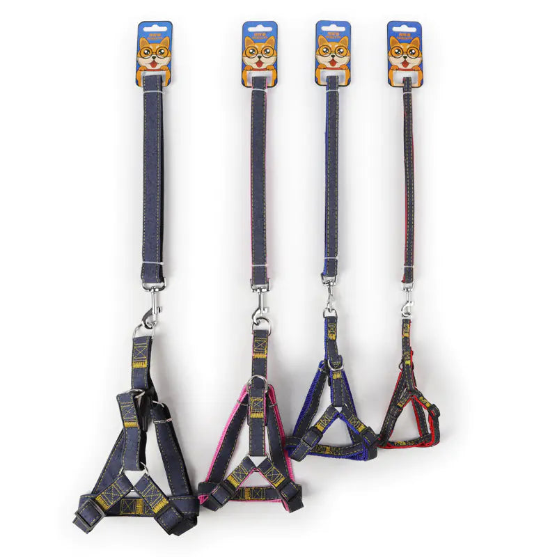 Durable Denim Leash for Medium and Small Dogs
