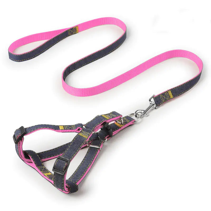 Durable Denim Leash for Medium and Small Dogs