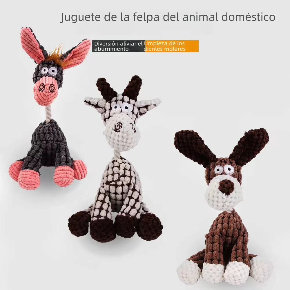 New Cartoon Dog Chew Toy with Sound for Pets