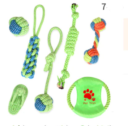 Cotton Rope Dental Chew Toys for Dogs and Cats Set