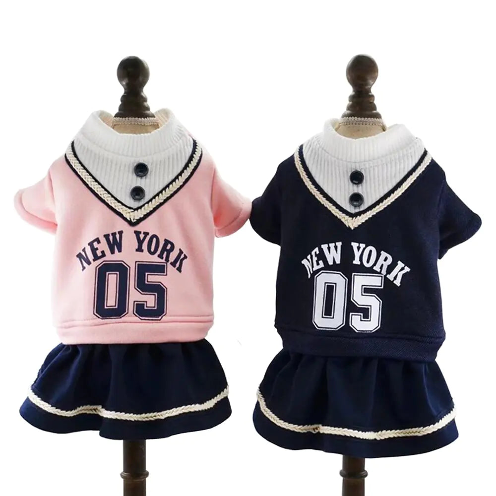 Autumn Winter Pet Dress for Small Dogs and Cats