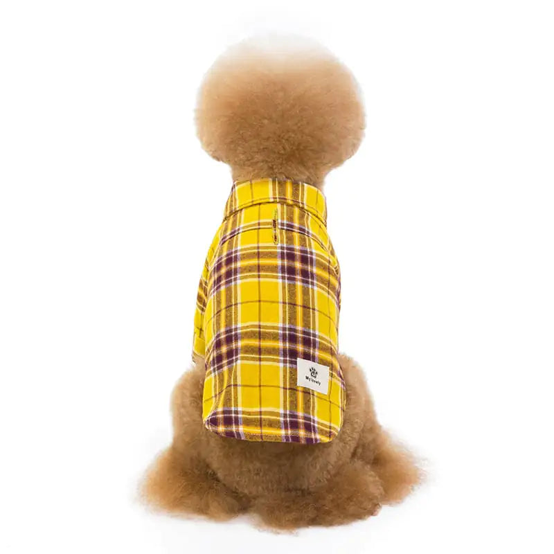 Plaid Shirt for Pets - Stylish Leisure Wear