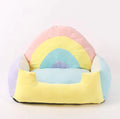 Rectangular Rainbow Pet Bed for Cats and Small Dogs