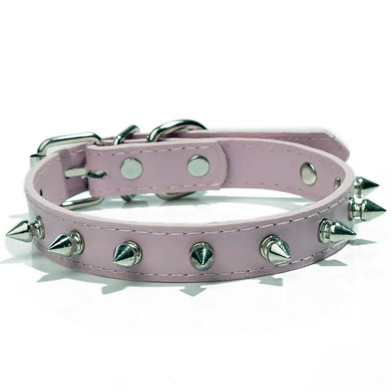 Multicolor PU Leather Dog Collar for Pets
